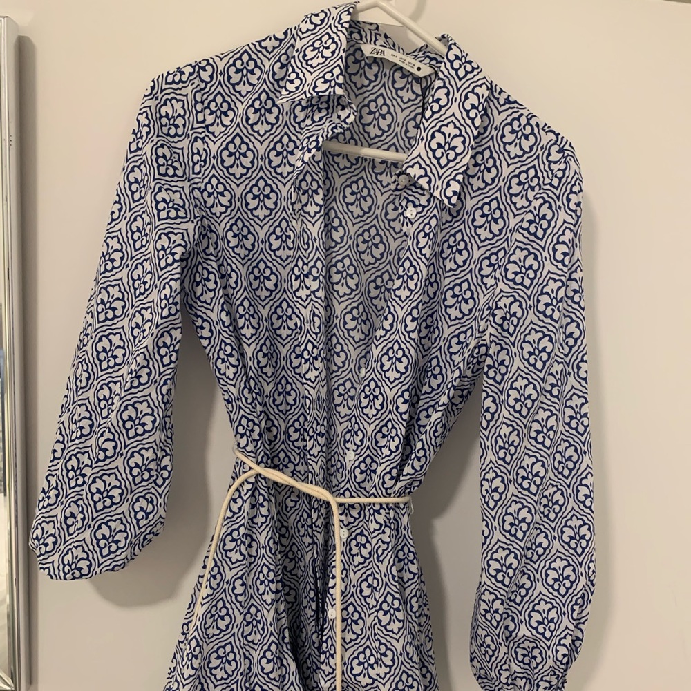 Zara Short Blue Dress